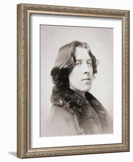 Oscar Wilde, Early 1880S (B/W Photo)-Napoleon Sarony-Framed Giclee Print