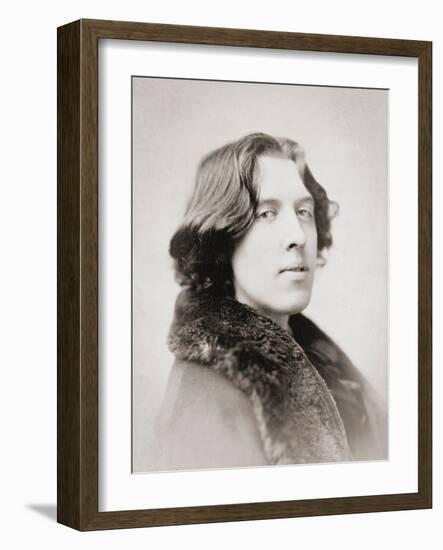 Oscar Wilde, Early 1880S (B/W Photo)-Napoleon Sarony-Framed Giclee Print