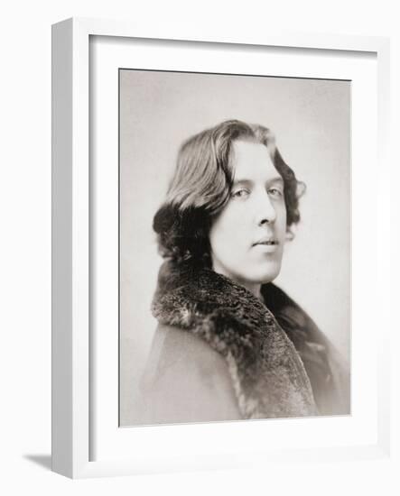 Oscar Wilde, Early 1880S (B/W Photo)-Napoleon Sarony-Framed Giclee Print