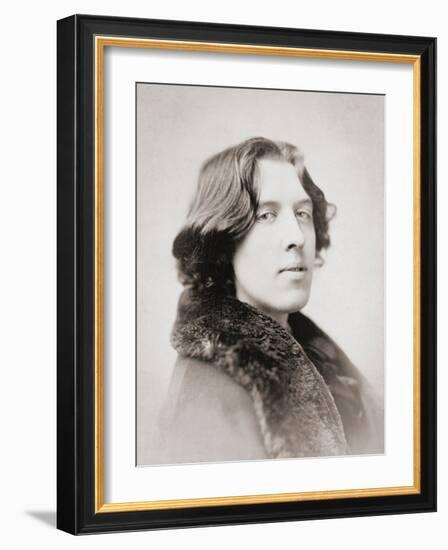 Oscar Wilde, Early 1880S (B/W Photo)-Napoleon Sarony-Framed Giclee Print