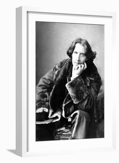 Oscar Wilde in His Favourite Coat, 1882-Napoleon Sarony-Framed Giclee Print