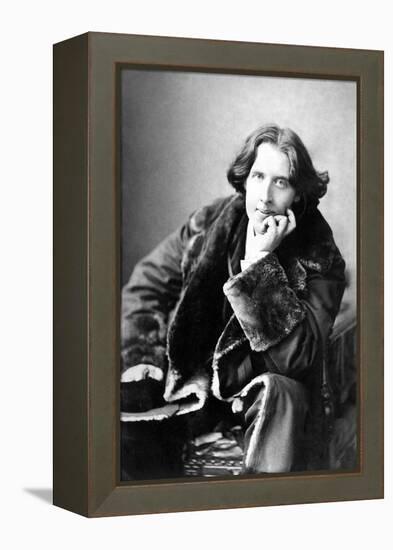 Oscar Wilde in His Favourite Coat, 1882-Napoleon Sarony-Framed Premier Image Canvas