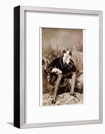 Oscar Wilde, Irish born wit and playwright, 1882-Unknown-Framed Photographic Print