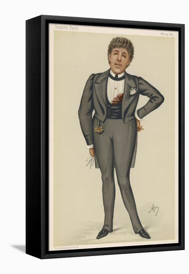 Oscar Wilde Playwright and Dandy-Carlo Pellegrini-Framed Stretched Canvas