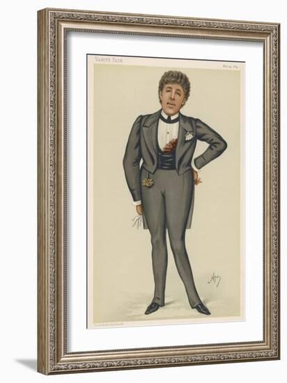 Oscar Wilde Playwright and Dandy-Carlo Pellegrini-Framed Art Print