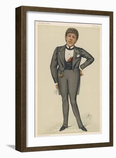 Oscar Wilde Playwright and Dandy-Carlo Pellegrini-Framed Art Print