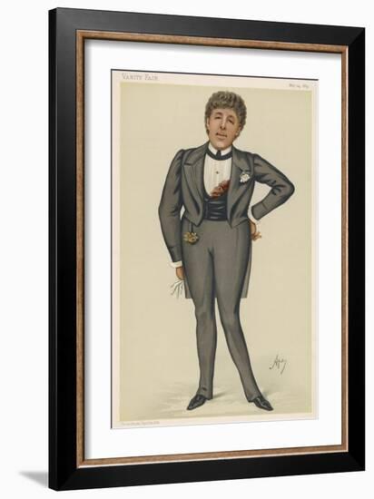 Oscar Wilde Playwright and Dandy-Carlo Pellegrini-Framed Art Print