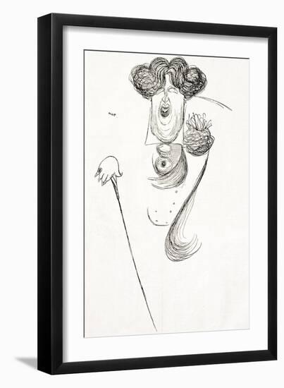 Oscar Wilde, the Irish Dramatist, Writer and Poet-Max Beerbohm-Framed Giclee Print