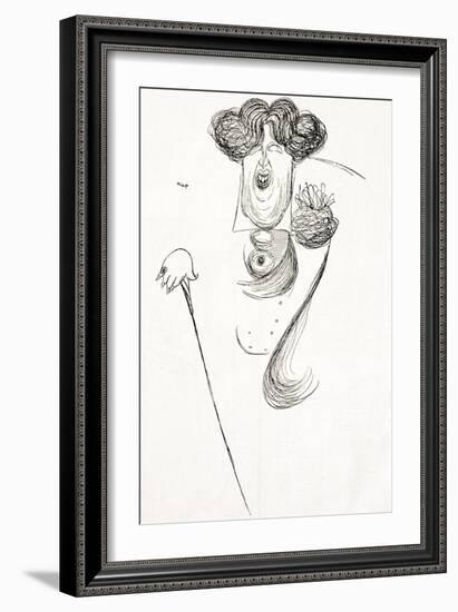 Oscar Wilde, the Irish Dramatist, Writer and Poet-Max Beerbohm-Framed Giclee Print