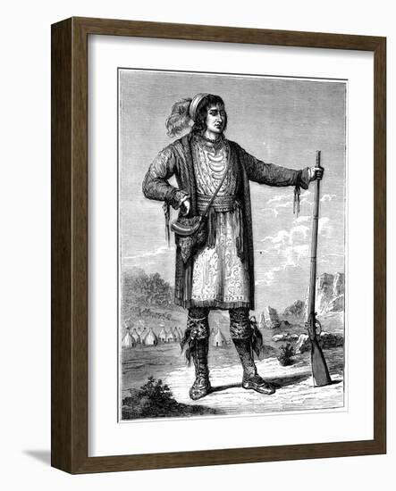 Osceola, Chief of the Seminoles, C1837-George Catlin-Framed Giclee Print