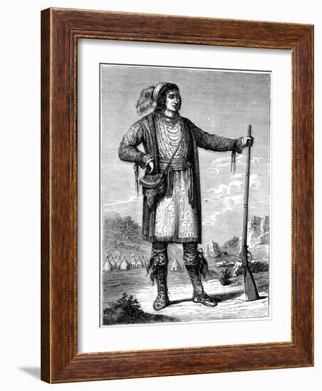 Osceola, Chief of the Seminoles, C1837-George Catlin-Framed Giclee Print