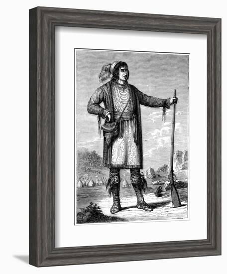 Osceola, Chief of the Seminoles, C1837-George Catlin-Framed Giclee Print