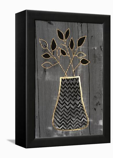 Oscillate Floral I-Vanna Lam-Framed Stretched Canvas