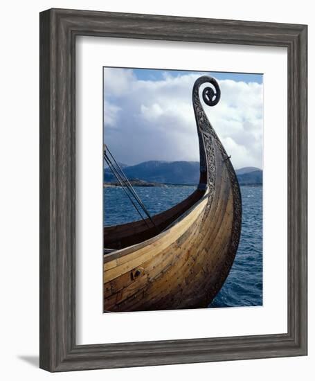 Oseberg Replica Viking Ship, Norway-David Lomax-Framed Photographic Print