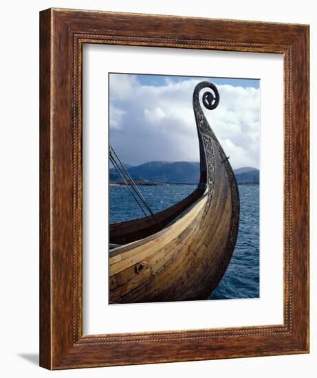 Oseberg Replica Viking Ship, Norway-David Lomax-Framed Photographic Print