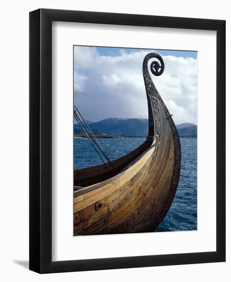 Oseberg Replica Viking Ship, Norway-David Lomax-Framed Photographic Print