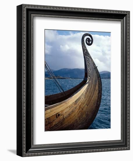 Oseberg Replica Viking Ship, Norway-David Lomax-Framed Photographic Print