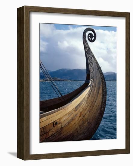 Oseberg Replica Viking Ship, Norway-David Lomax-Framed Photographic Print