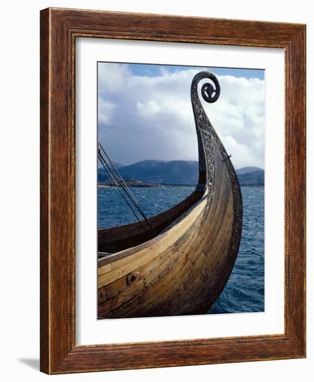 Oseberg Replica Viking Ship, Norway-David Lomax-Framed Photographic Print