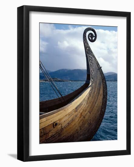 Oseberg Replica Viking Ship, Norway-David Lomax-Framed Photographic Print