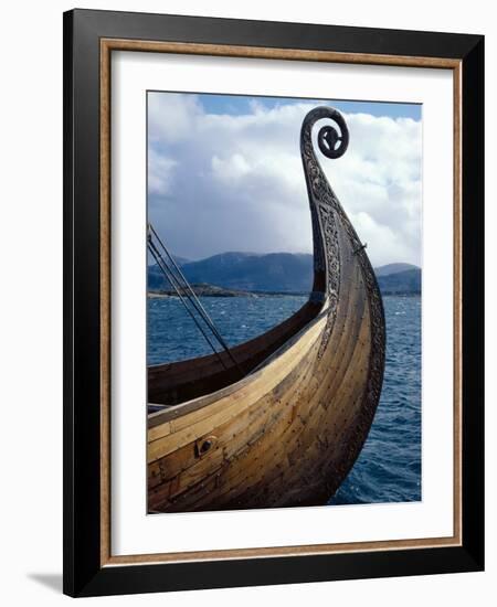 Oseberg Replica Viking Ship, Norway-David Lomax-Framed Photographic Print