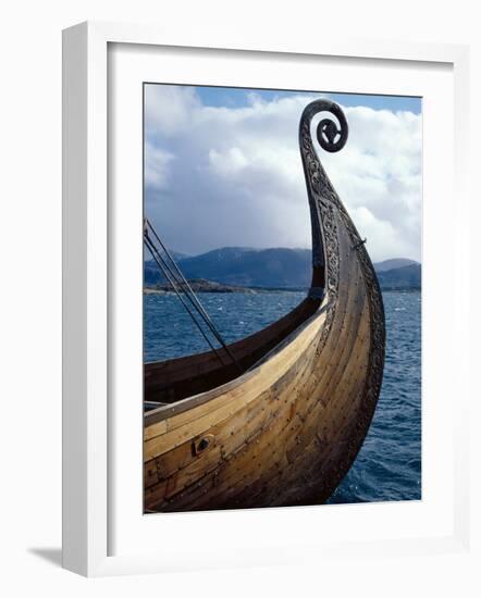 Oseberg Replica Viking Ship, Norway-David Lomax-Framed Photographic Print