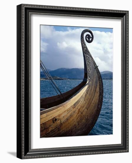 Oseberg Replica Viking Ship, Norway-David Lomax-Framed Photographic Print