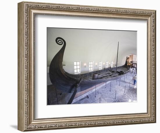 Oseberg Viking Ship Excavated From Oslofjord, Vikingskipshuset (Viking Ship Museum), Oslo-Christian Kober-Framed Photographic Print