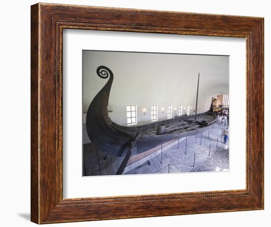 Oseberg Viking Ship Excavated From Oslofjord, Vikingskipshuset (Viking Ship Museum), Oslo-Christian Kober-Framed Photographic Print