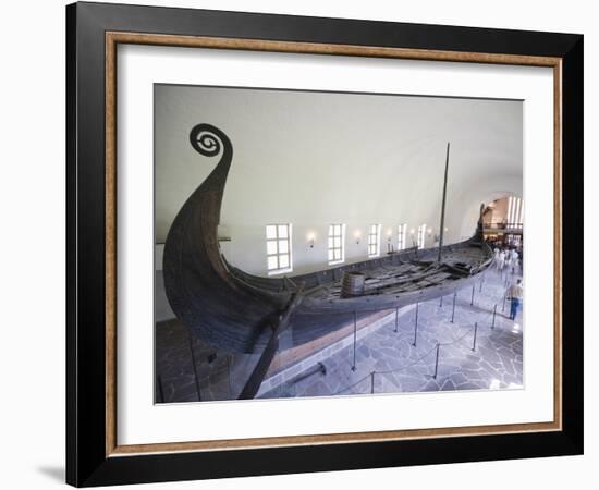 Oseberg Viking Ship Excavated From Oslofjord, Vikingskipshuset (Viking Ship Museum), Oslo-Christian Kober-Framed Photographic Print