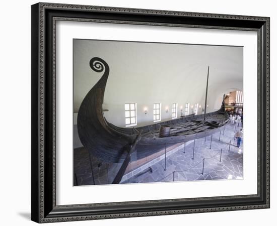 Oseberg Viking Ship Excavated From Oslofjord, Vikingskipshuset (Viking Ship Museum), Oslo-Christian Kober-Framed Photographic Print