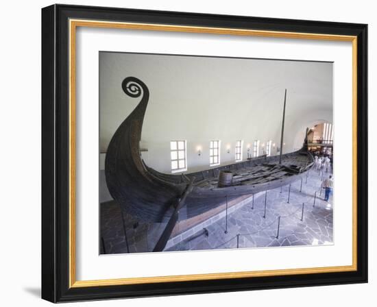 Oseberg Viking Ship Excavated From Oslofjord, Vikingskipshuset (Viking Ship Museum), Oslo-Christian Kober-Framed Photographic Print