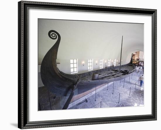 Oseberg Viking Ship Excavated From Oslofjord, Vikingskipshuset (Viking Ship Museum), Oslo-Christian Kober-Framed Photographic Print