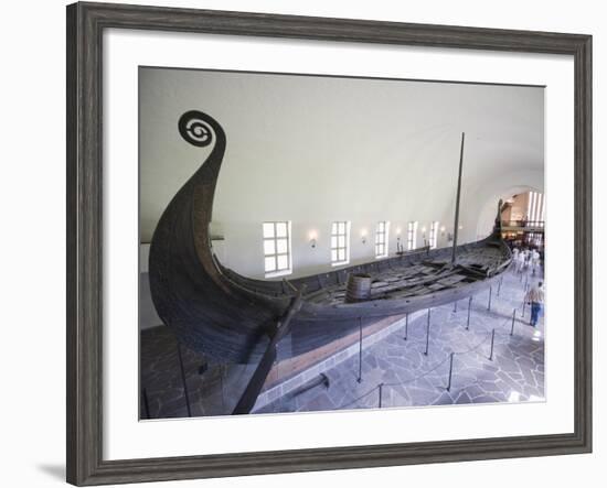 Oseberg Viking Ship Excavated From Oslofjord, Vikingskipshuset (Viking Ship Museum), Oslo-Christian Kober-Framed Photographic Print