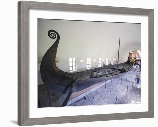 Oseberg Viking Ship Excavated From Oslofjord, Vikingskipshuset (Viking Ship Museum), Oslo-Christian Kober-Framed Photographic Print