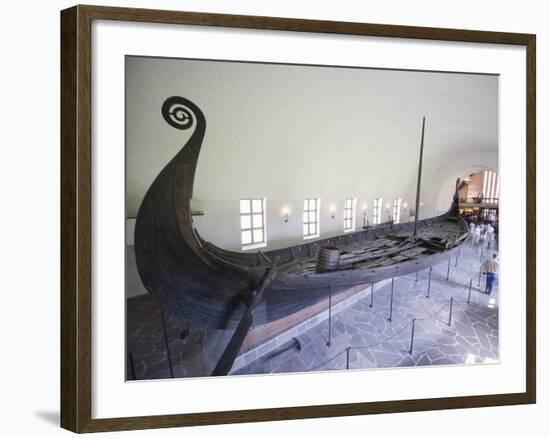 Oseberg Viking Ship Excavated From Oslofjord, Vikingskipshuset (Viking Ship Museum), Oslo-Christian Kober-Framed Photographic Print