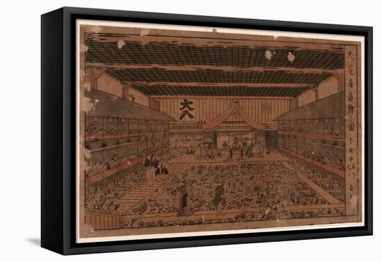 Oshibai Ukie No Zu-Katsukawa Shun'ei-Framed Premier Image Canvas