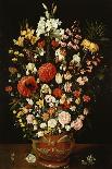 Tulips, Lillies, Irises, Roses, Carnations, Peonies, and Other Flowers in a Sculpted Terracotta Urn-Osias Beert-Giclee Print