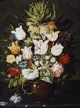 Still life with Lilies, Roses, Tulips, Cherries and Wild Strawberries-Osias The Elder Beert-Framed Giclee Print