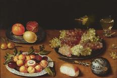 Still Life with Oysters and Glasses, 1606 (Oil on Panel)-Osias The Elder Beert-Giclee Print
