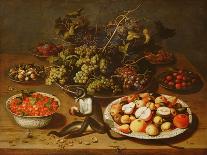 Still Life with Oysters and Glasses, 1606 (Oil on Panel)-Osias The Elder Beert-Giclee Print
