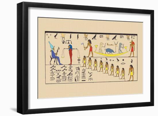 Osiris, Attended by the Guardian of the Balance-J. Gardner Wilkinson-Framed Art Print