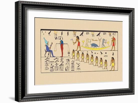 Osiris, Attended by the Guardian of the Balance-J. Gardner Wilkinson-Framed Art Print