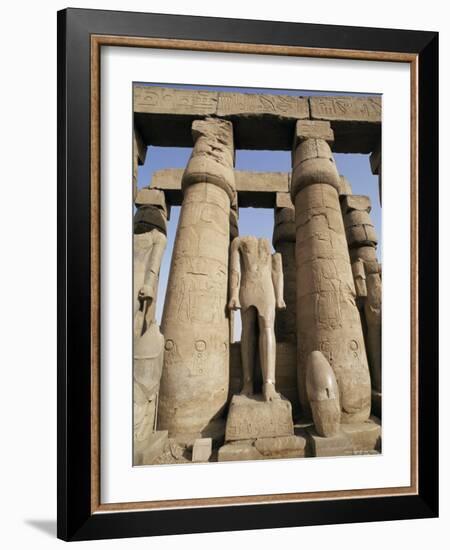 Osiris Statues and Colonnade, Luxor Temple, Thebes, Unesco World Heritage Site, Egypt-Nico Tondini-Framed Photographic Print