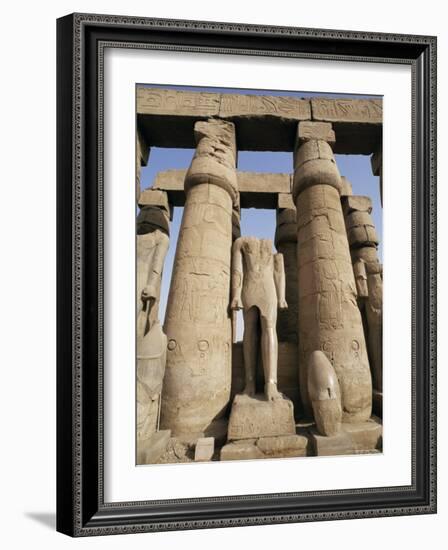 Osiris Statues and Colonnade, Luxor Temple, Thebes, Unesco World Heritage Site, Egypt-Nico Tondini-Framed Photographic Print