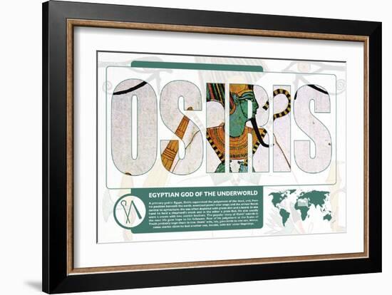 Osiris World Mythology Poster-Christopher Rice-Framed Art Print