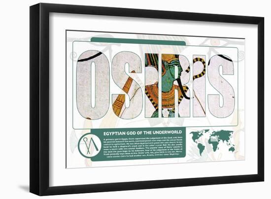 Osiris World Mythology Poster-Christopher Rice-Framed Art Print