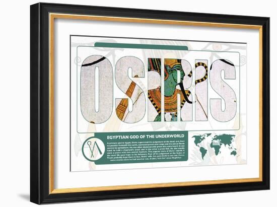 Osiris World Mythology Poster-Christopher Rice-Framed Art Print