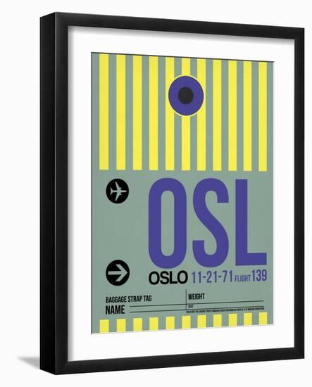 OSL Oslo Luggage Tag 1-NaxArt-Framed Art Print