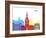 Oslo Skyline Pop-paulrommer-Framed Art Print